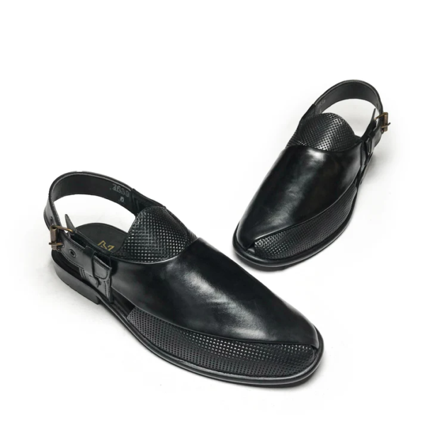 Black Dotted Chappal - Image 3