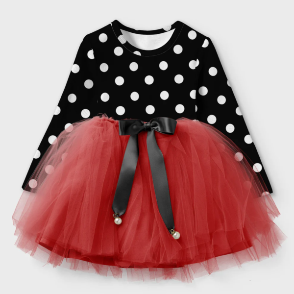 Girl & Toddler Polka Dot Net Frock