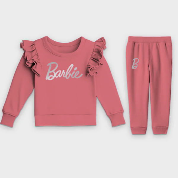 Barbie Toddler Girls Fleece Outfit Set (Shocking Pink)