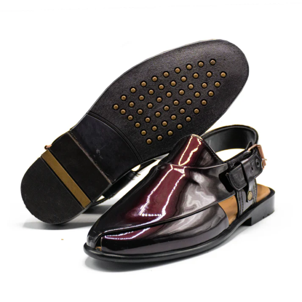 MAROON SHINY CHAPPAL - Image 3