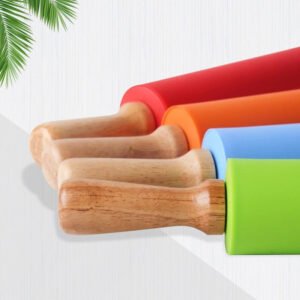 Non-stick Wooden Handle Silicone Rolling Pin