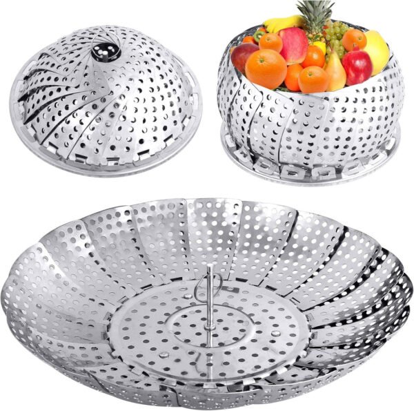 Stainless Steel Folding Collapsible Steamer Basket