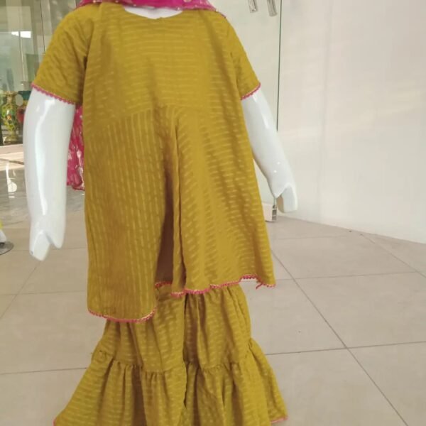 Girls Lawn Sharara Set 3Pcs - Image 2