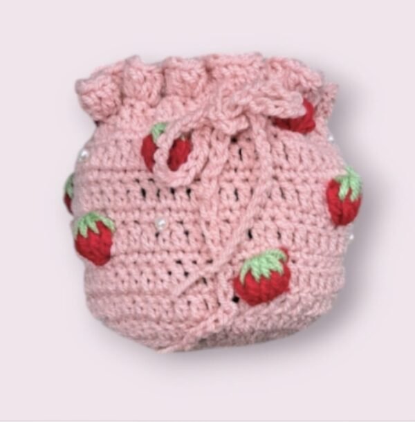 Handmade Crochet Pouch Bag - Image 3