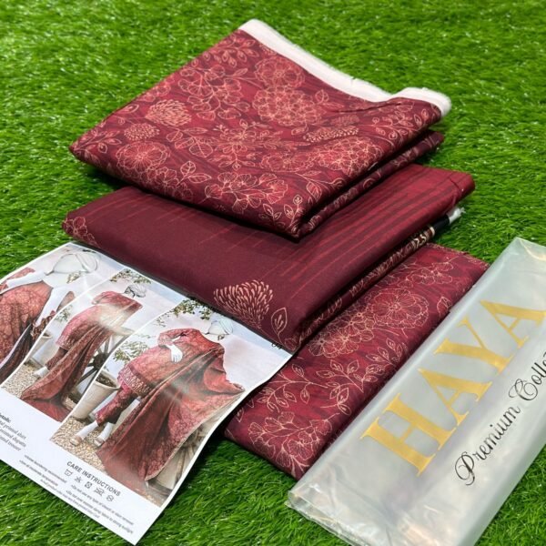 Haya's Printed Lawn 3-pc