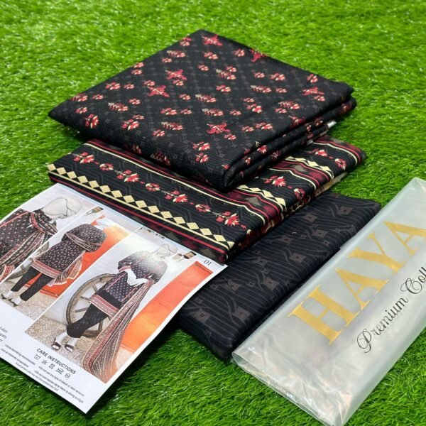 Haya's Printed Lawn 3-pc - Image 3