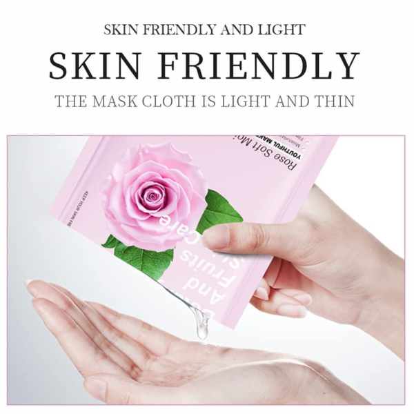 Pack Of 10 Fruit Plant Extract Moisturizing Brighten Facial Sheet Masks Hydrating, Radiance Boost, Calming, Skin Care Sheet Masks - Image 3