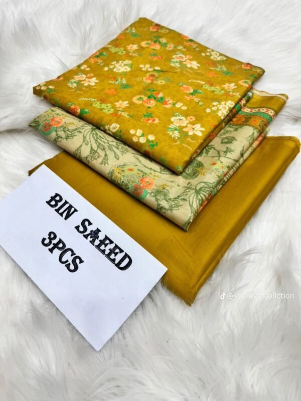 Bs Printed Lawn 3-Pc Suit - Image 2