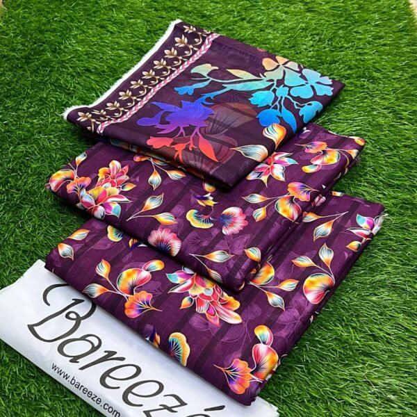 Printed Doria Lawn 3-Pc Suit