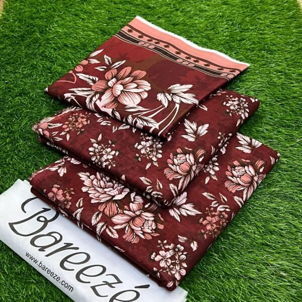 Printed Doria Lawn 3-Pc Suit - Image 5