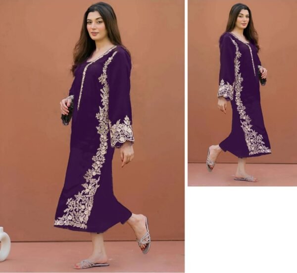 Digital Purple Printed Lawn 3-Pc Suit