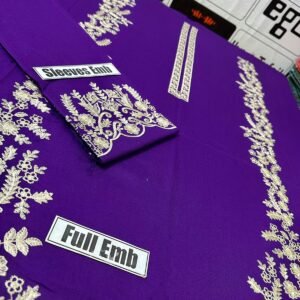 Digital Purple Printed Lawn 3-Pc Suit