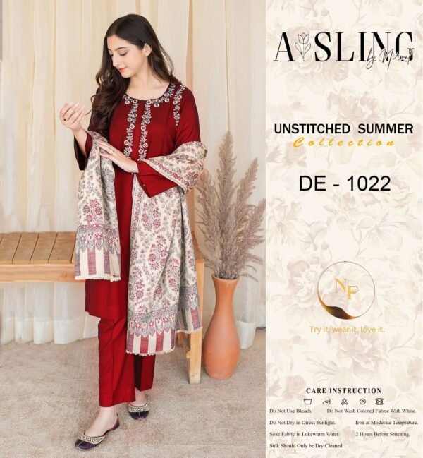 Premium Air-Jet Embroidered Lawn 90/70 3-Pc
