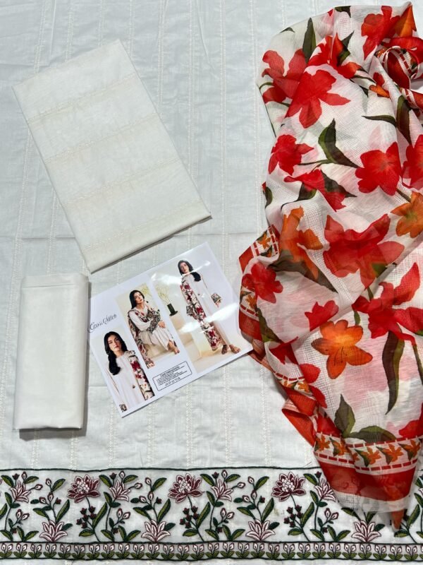 Premium Embroidered Lawn 3Pc - Image 2