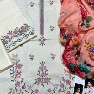 Embroidered Premium Lawn 3pc