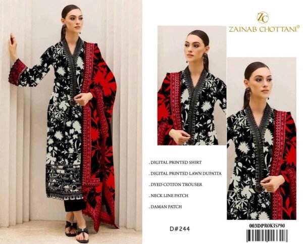 Embroidered Premium Lawn 3Pc