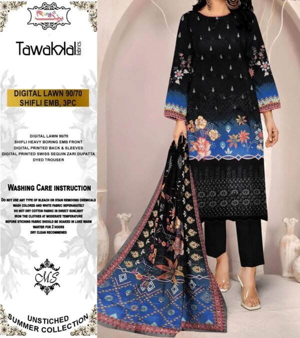 Export Quality Embroidered Lawn 3-Pc