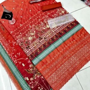 Export Quality Embroidered Lawn 3-Pc