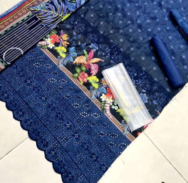 Export Quality 90/70 Embroidered Lawn 3-Pc - Image 3