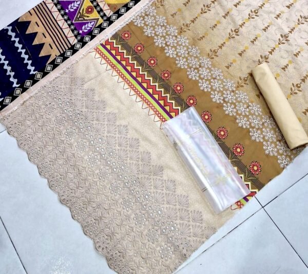 Export Quality 90/70 Embroidered Lawn 3-Pc - Image 2