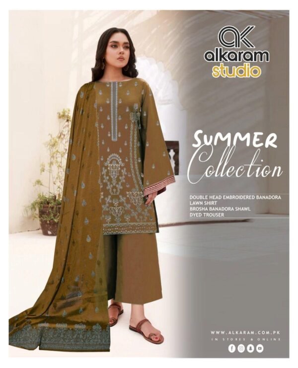 Premium Banadoriya Lawn 3-Pc