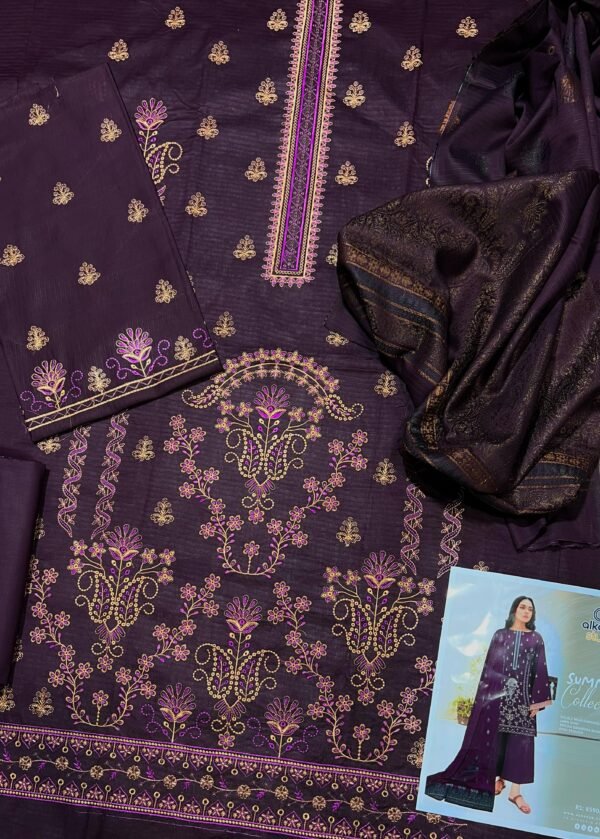 Banadoriya Embroidered Lawn 3-Pc - Image 2