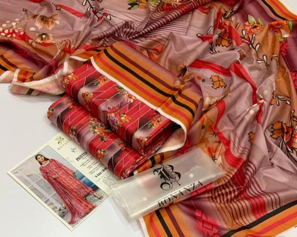 I.b Printed Lawn 3Pc Suit - Image 2
