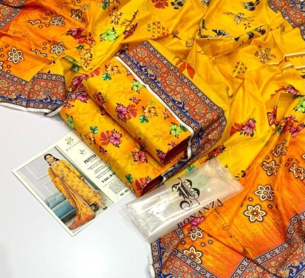 I.b Printed 3-Pc Lawn Suit - Image 3