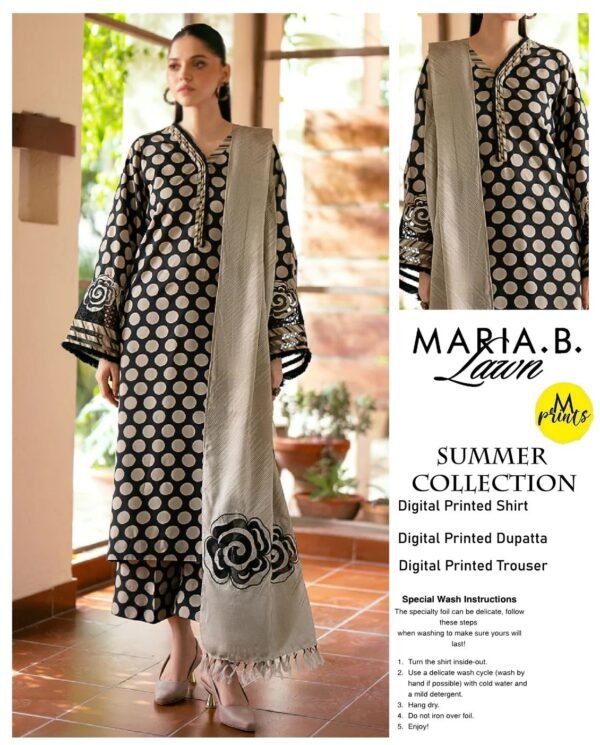 Mb Lawn 90/70 Embroidered 3-Pc