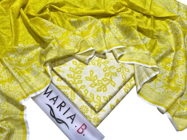 Maria.b Digital Printed Embroidered Lawn 3-Pc - Image 2