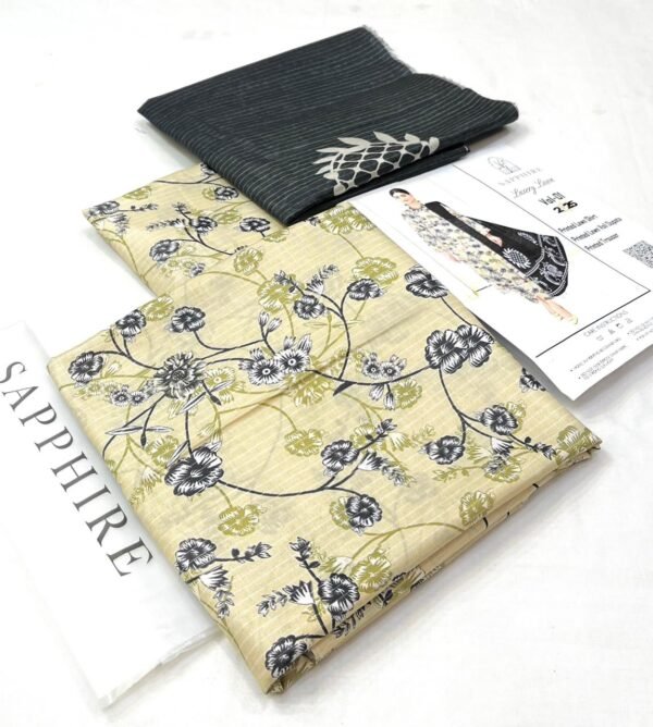 Sapphire Lawn Printed 3-Pice Suite - Image 9
