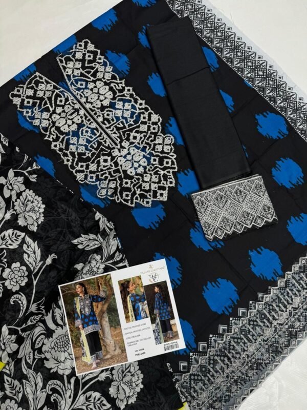 Front Embroidered Lawn 3-Pcs Suit - Image 2