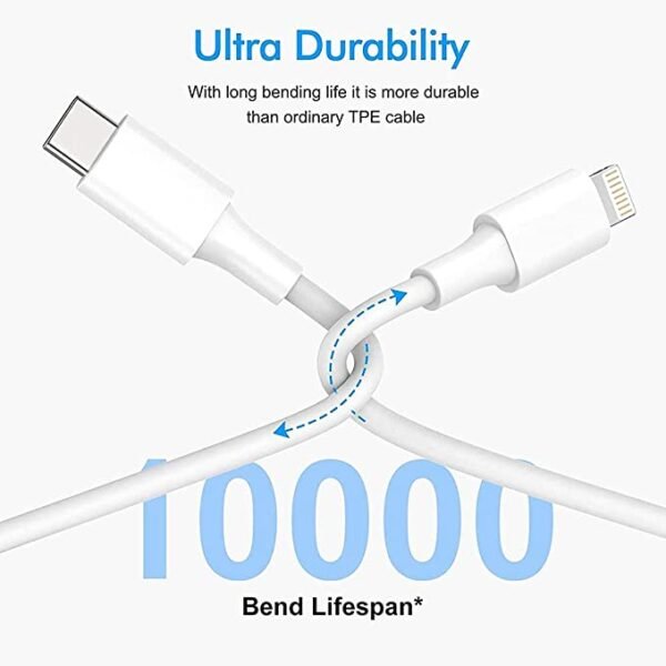 Usb-C To Lightning 8-Pin Pd Fast Charging Cable – Compatible With Iphones, Ipads &Amp; Apple Watches - Image 6