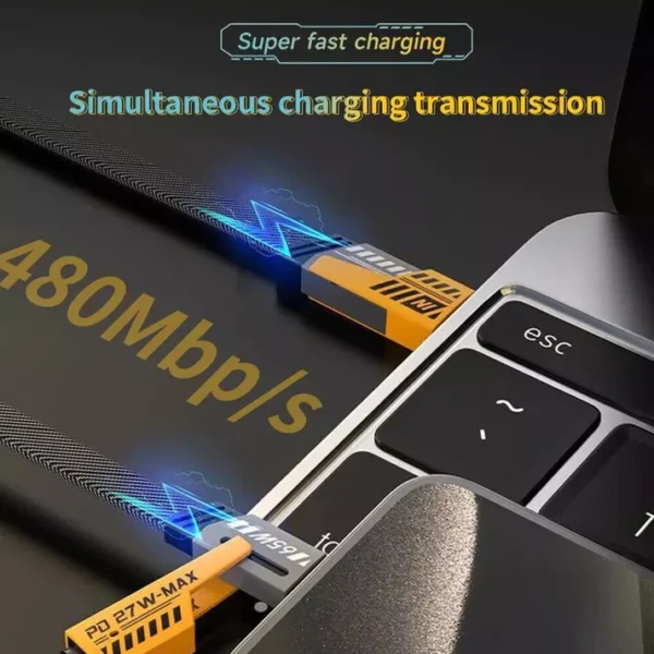 4-In-1 Usb Charging Cable | Type-C, Lightning, Micro Usb | 65W Pd Fast Charging - Image 4